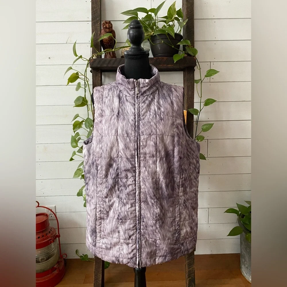 Mountain Lake: Purple, White and Gray Brushed Vest